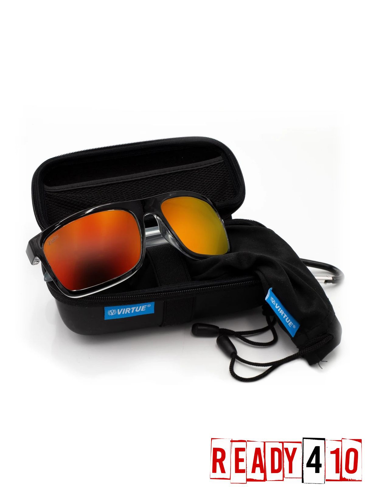 Virtue V-Paragon Polarized Sunglasses - Polished White Fire - Case